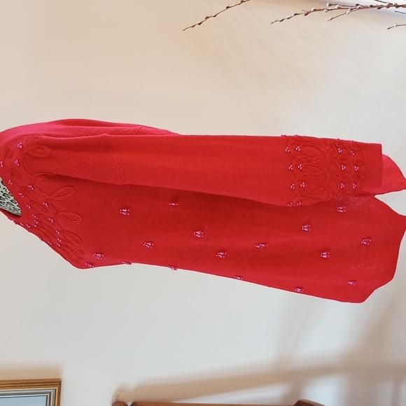 REDUCED!VTG Jessica Stevens Holiday Tunic Sweater W/Embellishments SizeM - Picture 5 of 11